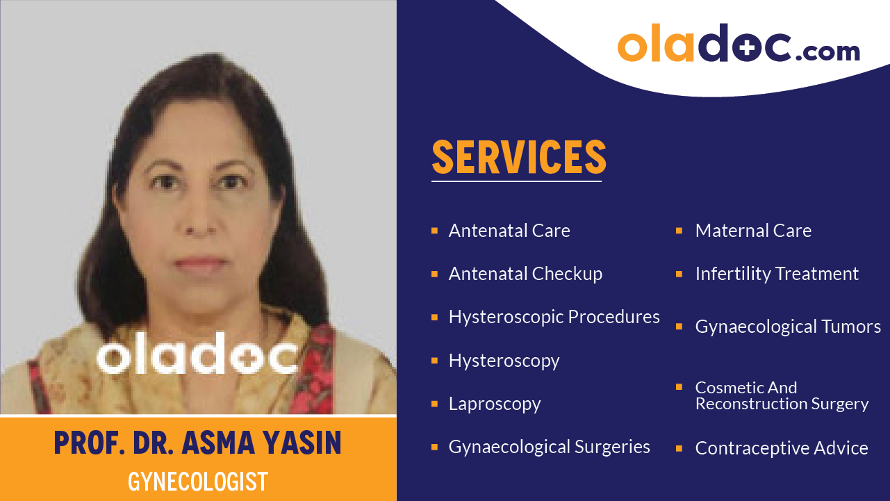 Services provided by Dr.Asma Yasin